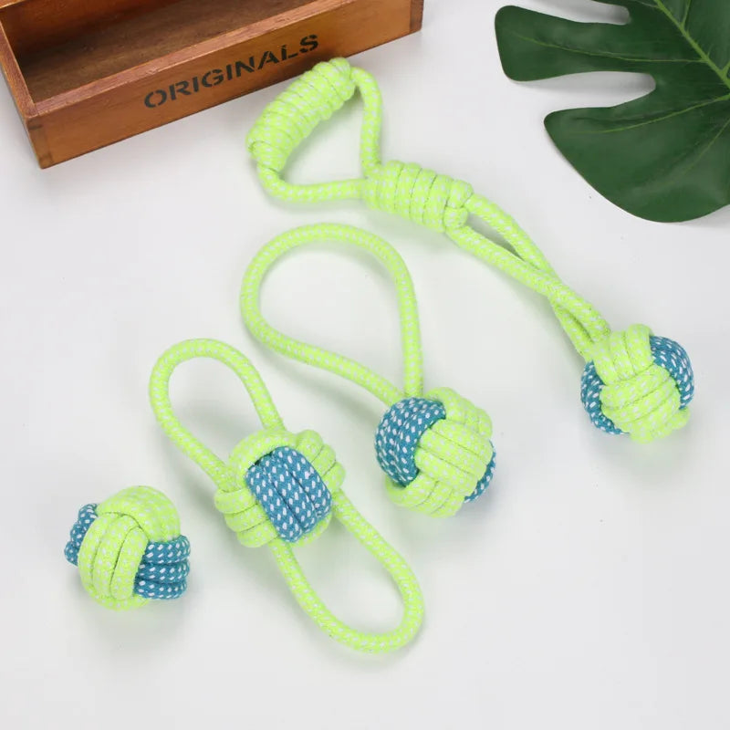 Interactive Cotton Rope Dog Toys for Puppies & Adults - WTN Essentials