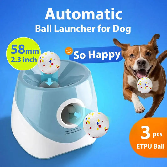 Dog Tennis Ball Launcher Dogs Chase Automatic Toys Automatic Fun Interactive Machine Fun Interactive Catapult Throw Rechargab