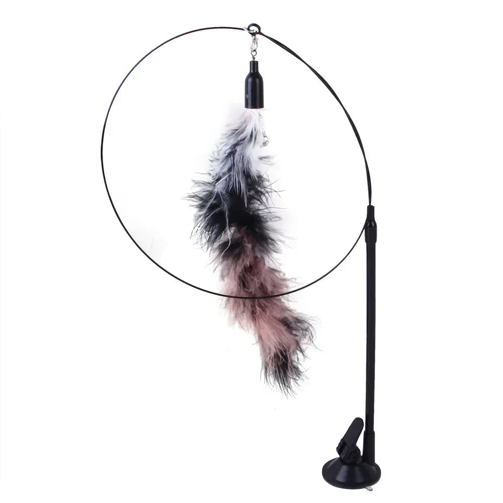 Realistic Bird Cat Toy - Interactive Feather Hunt