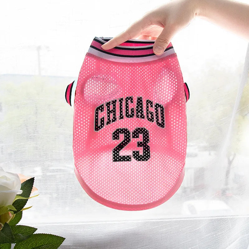 Mesh Breathable Dog Basketball Jersey - Summer Cooling Vest