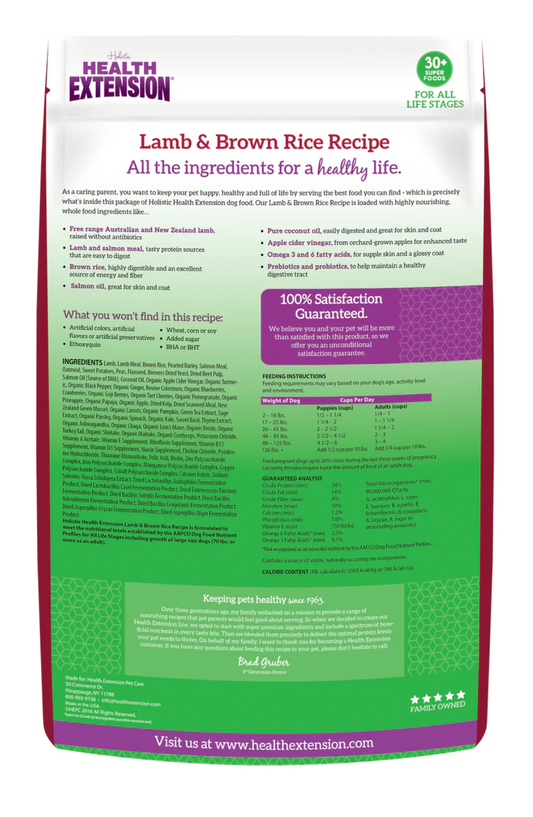 Health Extension All Life Stages Lamb and Brown Rice Dog Food