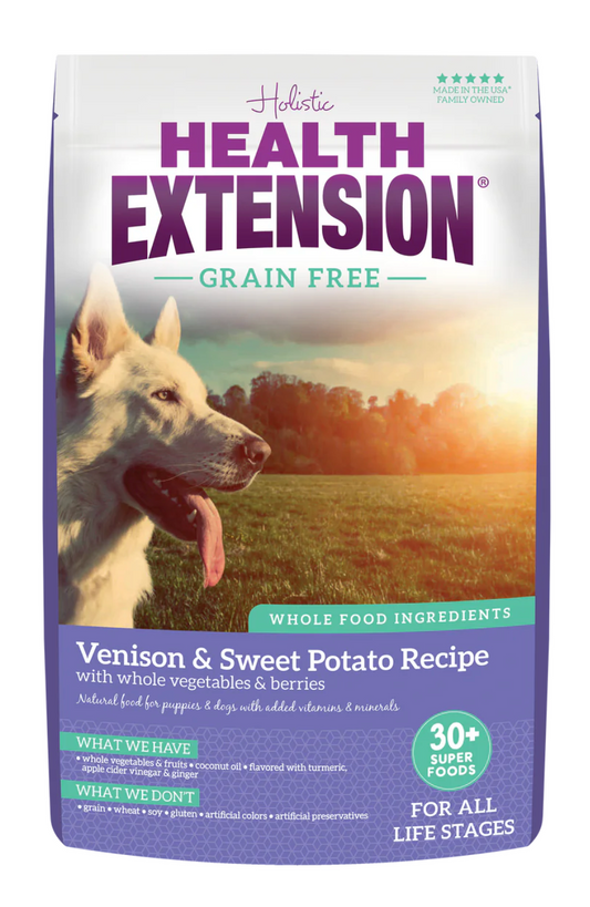 Health Extension All Life Stages Grain Free Venison and Sweet Potato Dog Food - Dry Dog Food - The Family Pet