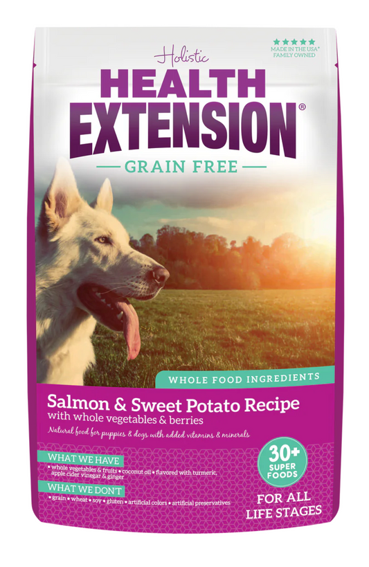 Health Extension All Life Stages Grain Free Salmon and Sweet Potato Dog Food - Dry Dog Food - The Family Pet