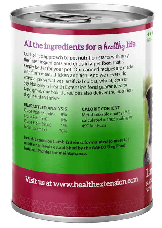Health Extension All Life Stages Grain Free Lamb Entree Wet Dog Food (12.5oz) - Wet Dog Food - The Family Pet