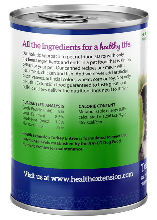 Health Extension All Life Stages Grain Free Turkey Entree Dog Food (12.5oz) - Wet Dog Food - The Family Pet