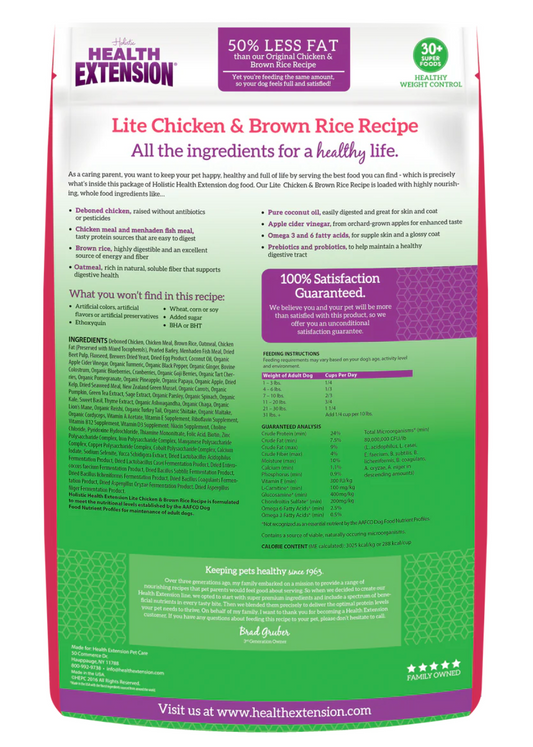 Health Extension All Life Stages Lite Original Chicken and Brown Rice Dog Food