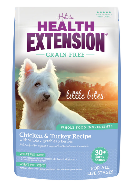 Health Extension All Life Stages Grain Free Little Bites Chicken and Turkey Dog Food - Health Extension Dry Dog Food - The Family Pet