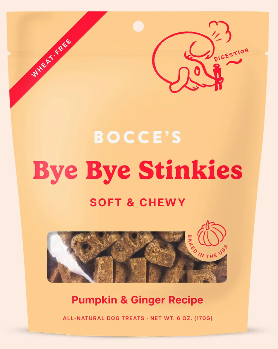 Dog Treats Soft Chewy Bye Bye Stinkies 6oz Bocce's ๐ฟ