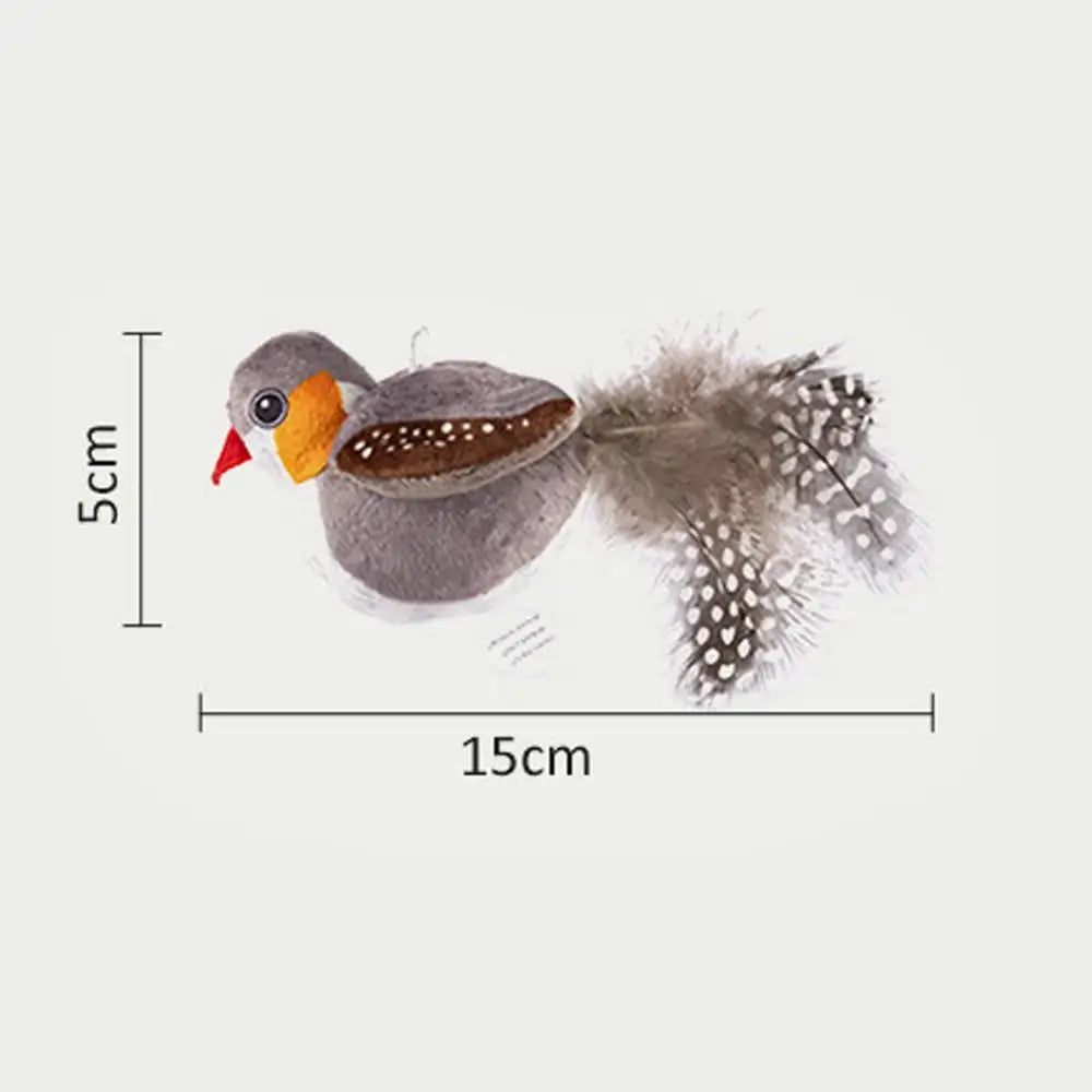 Flapping Bird Cat Toy Chirping Realistic Interactive Flying ๐ฑ
