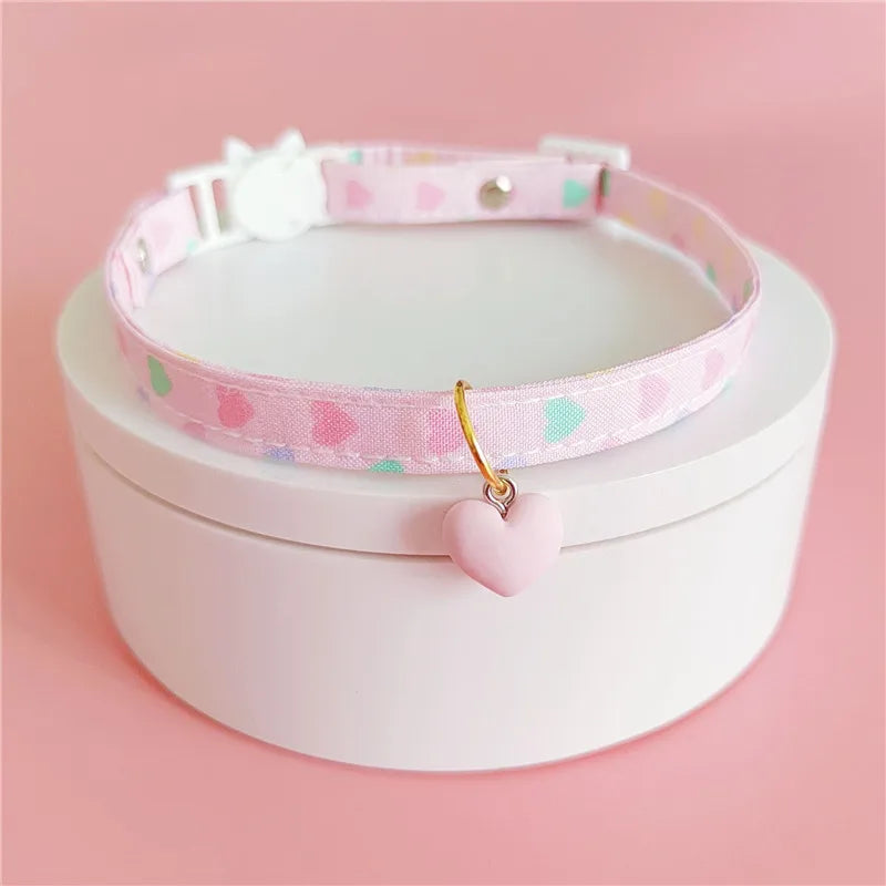 Dog Collar Pastel Heart Kawaii Small Dogs Cats ๐