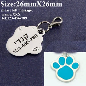 š·ļø Custom Pet ID Tag - FREE Engraving Paw Design for Ultimate Pet Safety