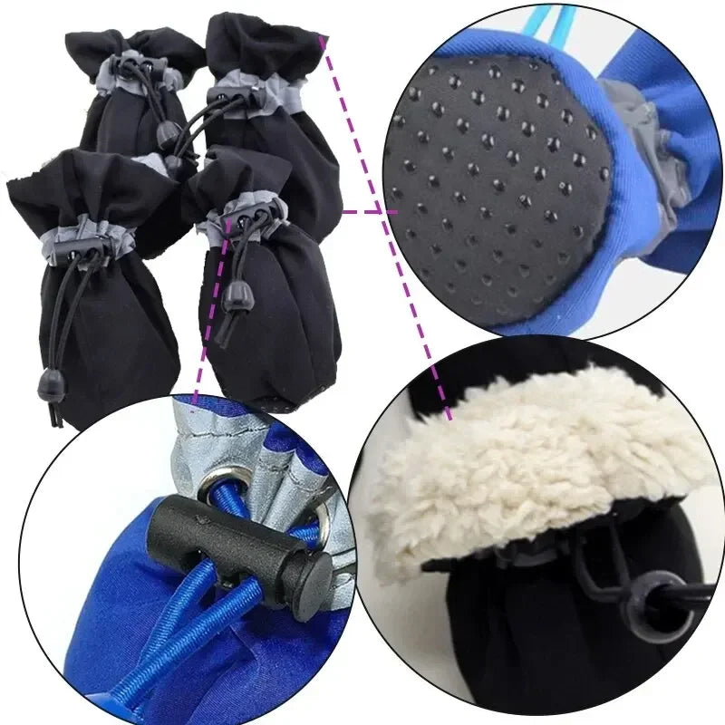 š 4-Piece Waterproof Dog Shoes Set - Complete Paw Protection for Every Adventure