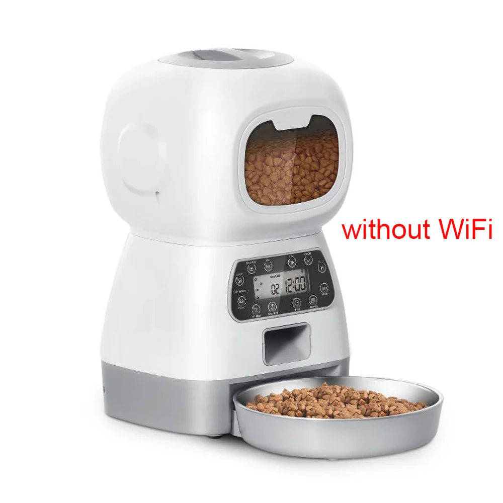 3.5L Automatic Pet Feeder For Cats WiFi Smart Swirl Slow Dog