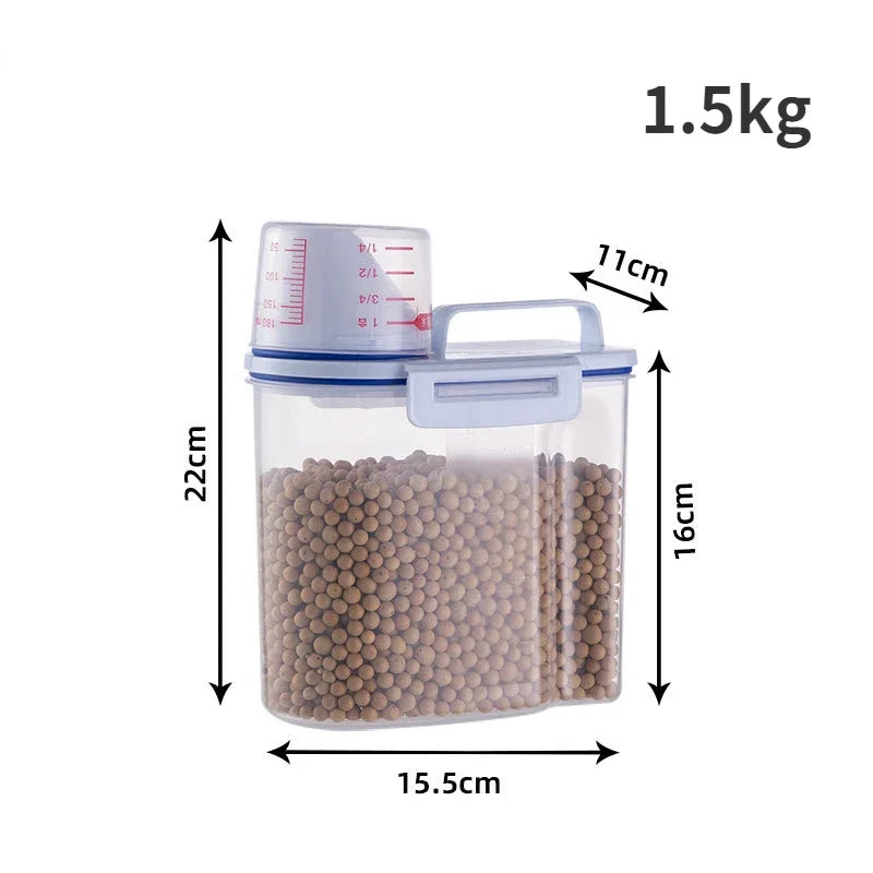 Pet Food Storage Container Airtight 1.5KG 🥫 - Purrfect Pet Kingdom