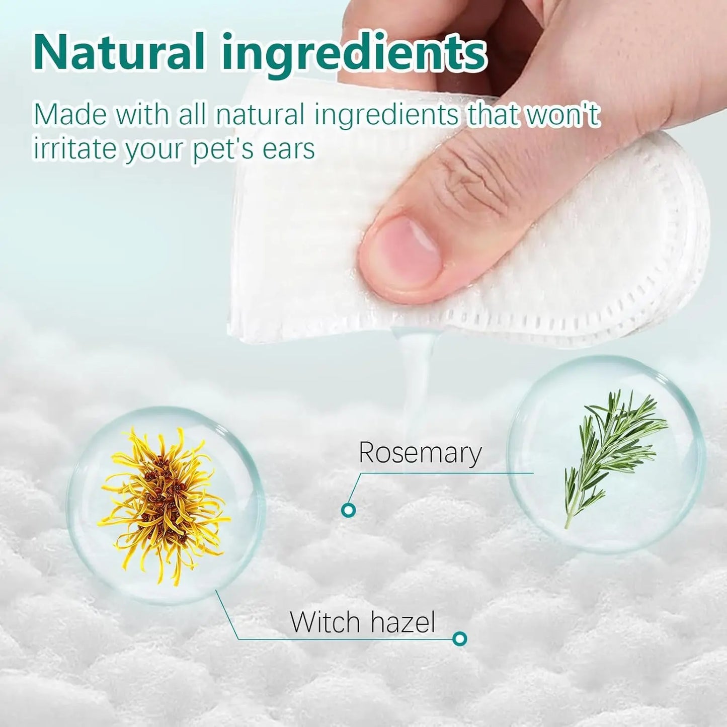 Pet Ear Wipes Dogs Cats Easy Otic Cleaning 🧻