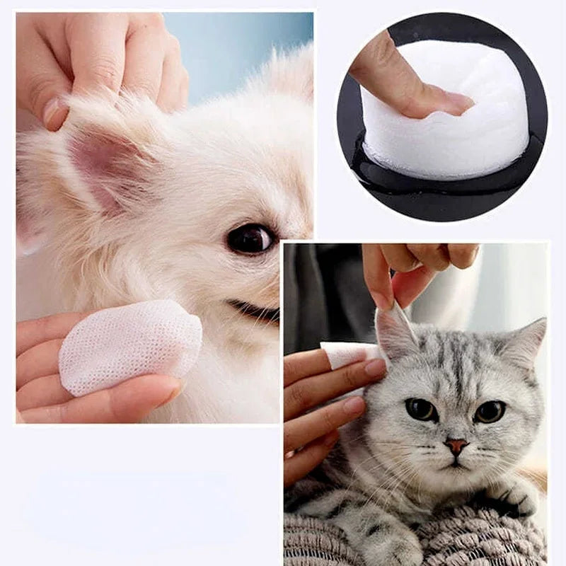 Pet Eye Wipes 130 Pcs Dog Cat Tear Stain Remover 4oz ๐๏ธ