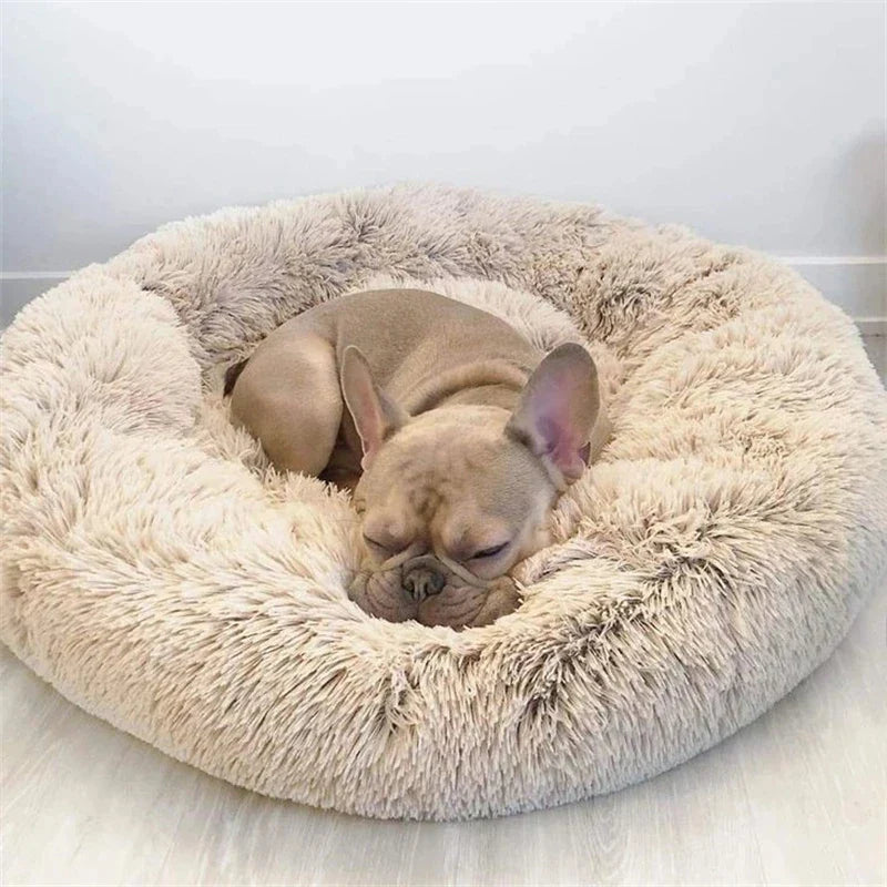 Super Soft Pet Cat Bed - Plush Donut Calm Bed Washable Sleeping Artifact