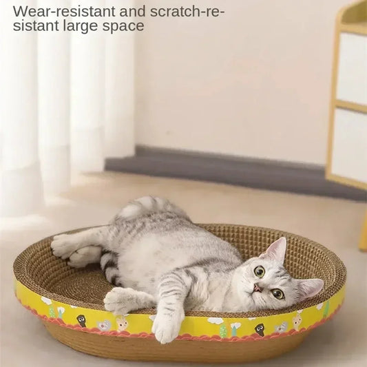 Oval Cat Scratch Board – Cat Scratcher and Bed - WTN Essentials