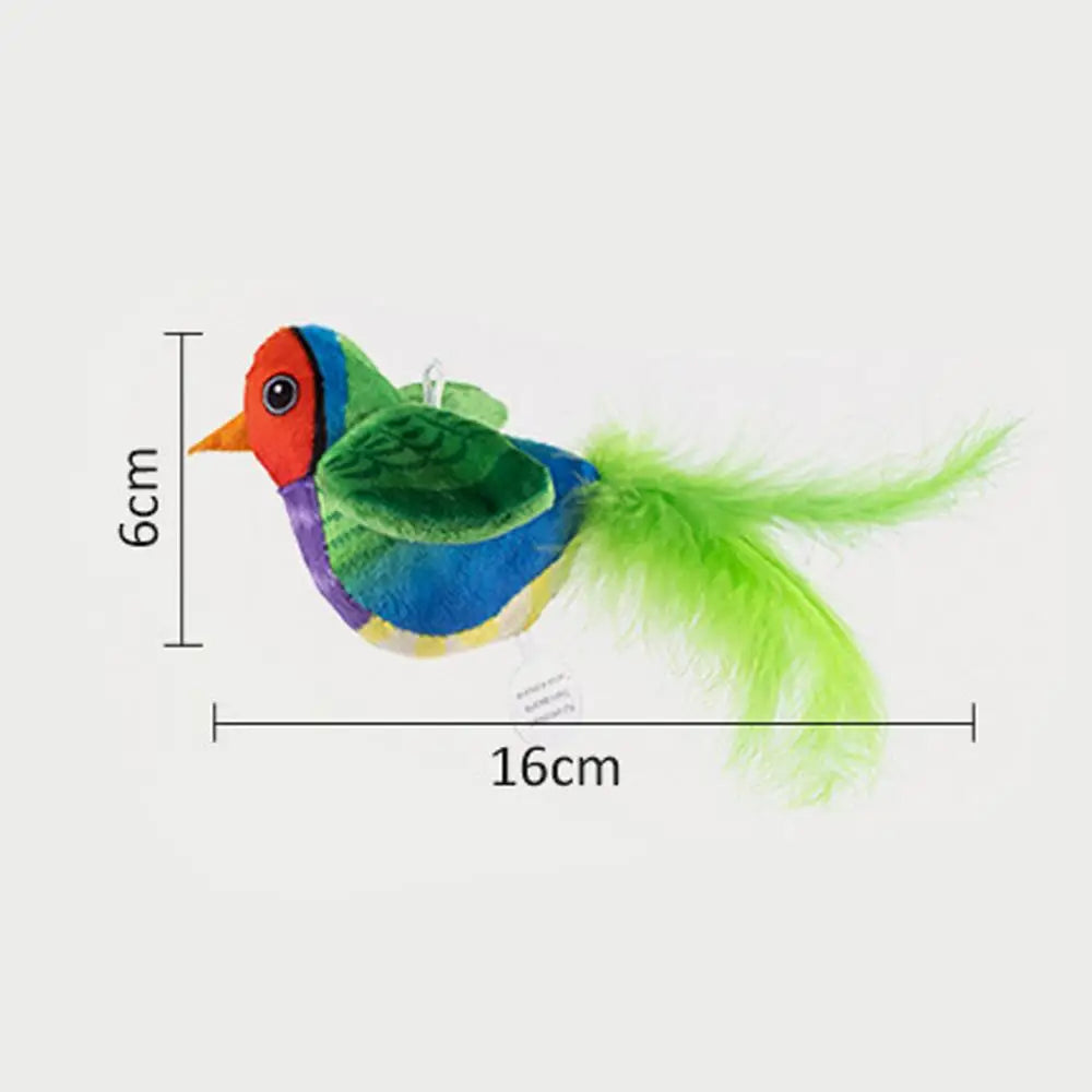 Flapping Bird Cat Toy Chirping Realistic Interactive Flying ๐ฑ
