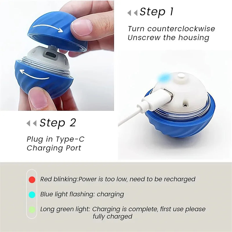 Dog Toy Ball Smart Auto Bouncing USB ⚽