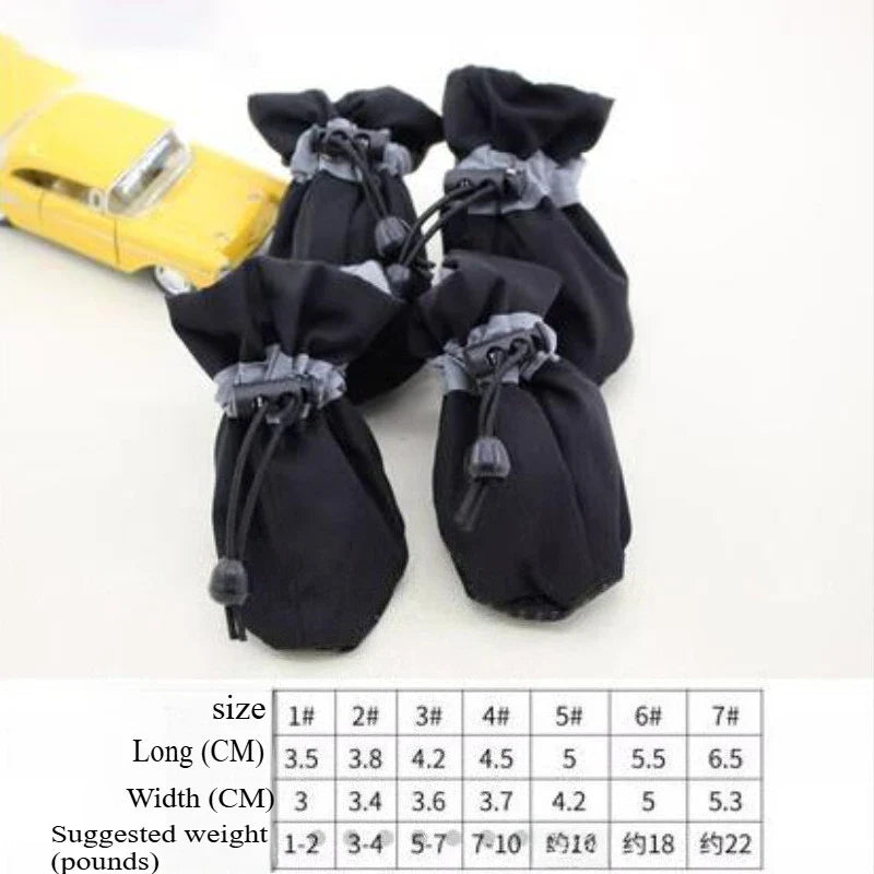 š 4-Piece Waterproof Dog Shoes Set - Complete Paw Protection for Every Adventure