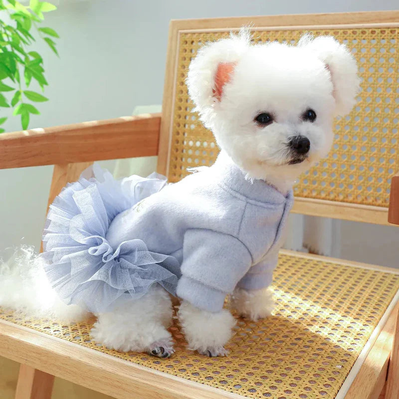 Crown Princess Embroidered Tutu Pet Dress