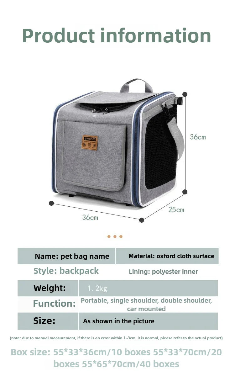 Nordic Pet Travel Backpack - Adventure Ready Carrier for Small Dogs & Cats
