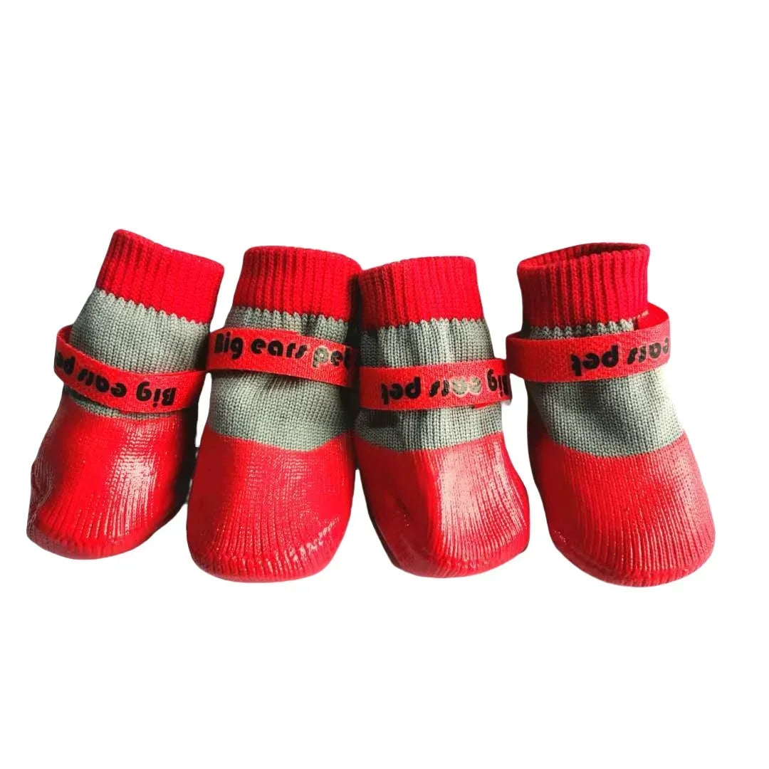Winter Waterproof Dog Sport Boots - Warm Anti-Slip Walking Shoes for Small & Medium Dogs