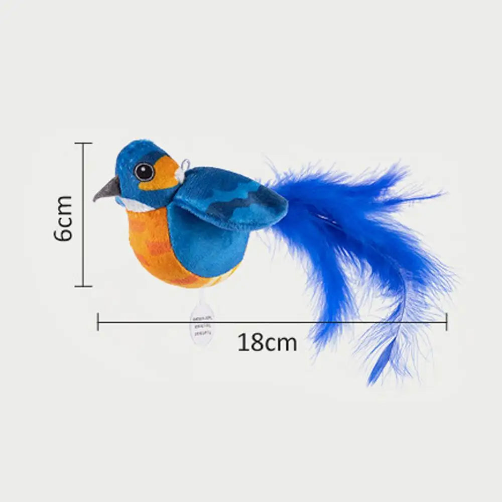 Flapping Bird Cat Toy Chirping Realistic Interactive Flying ๐ฑ