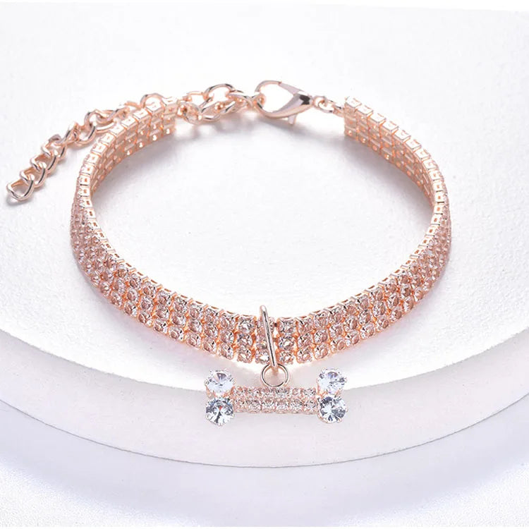 Crystal Rhinestone Pet Collar - Luxury Bling for Your Star
