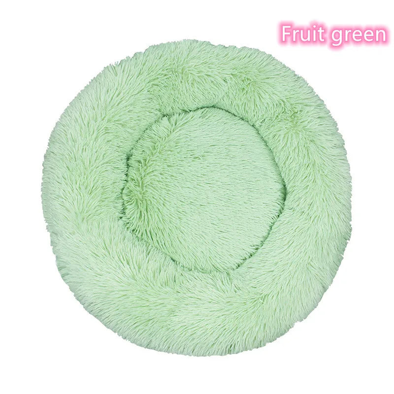 Super Soft Pet Cat Bed - Plush Donut Calm Bed Washable Sleeping Artifact