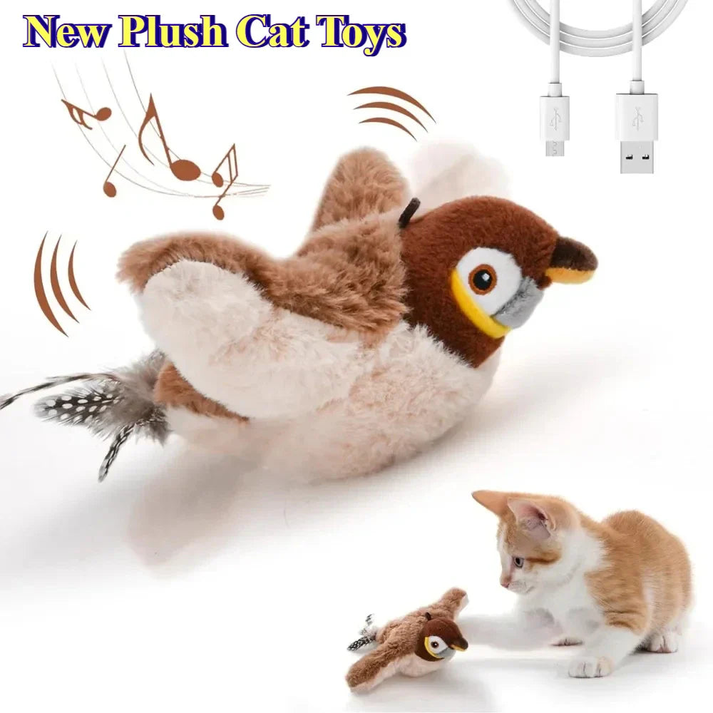 Cat Interactive Toys - Catnip Electric Bird Touch-Activated USB Rechargeable - Purrfect Pet Kingdom