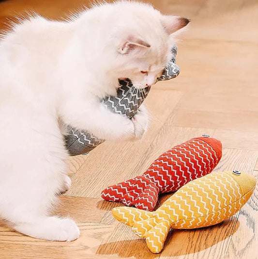 Catnip Fish Toy โ Interactive Plush Simulation Fish for Cats & Kittens - WTN Essentials