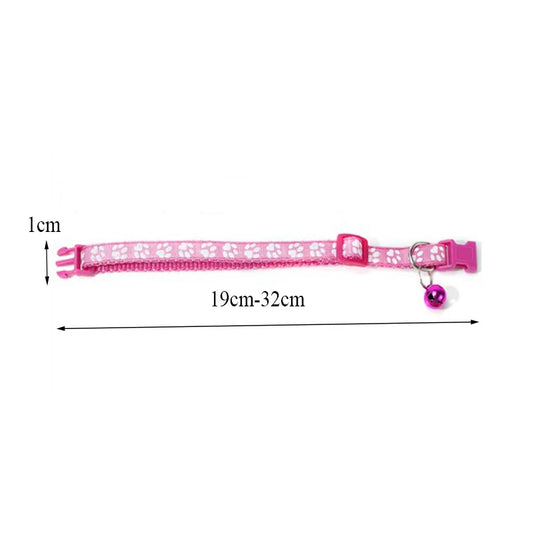 Colorful Adjustable Cat Collar with Bell - WTN Essentials
