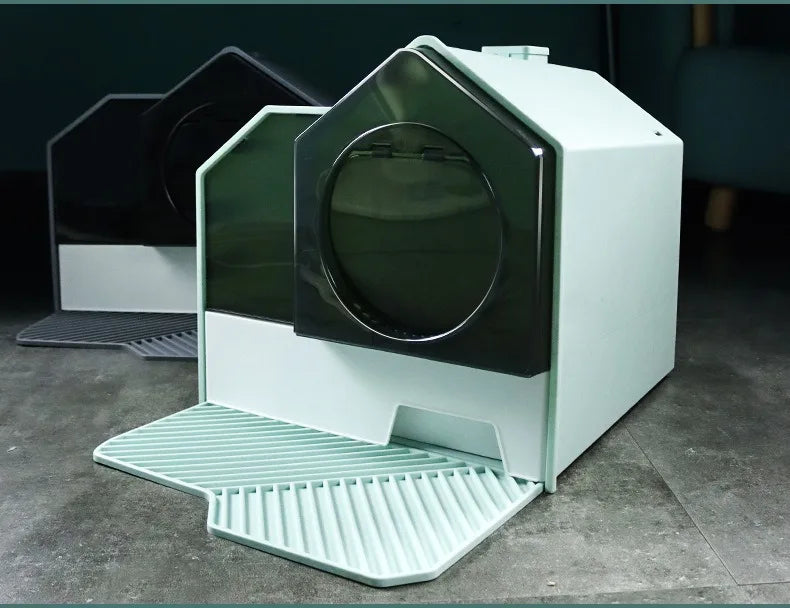 Extra Large Enclosed Cat Litter Box - Anti-Splash Odor Control with Drawer