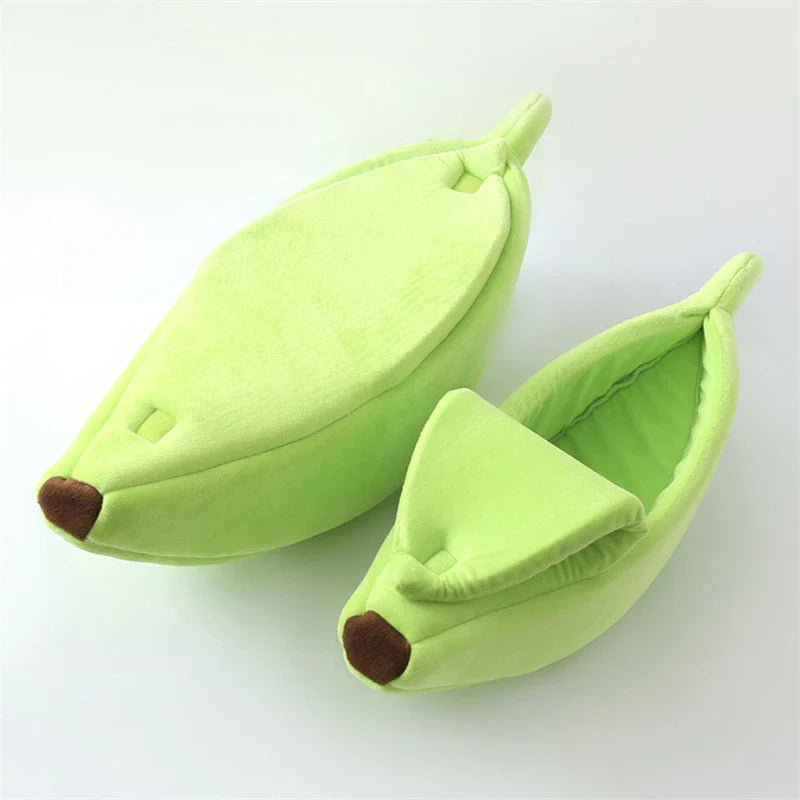 Banana-Shaped Cat Bed - Funny & Cozy Pet House