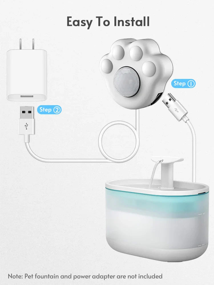 Cat Water Fountain Sensor Paw-shaped PIR Motion Sensor For