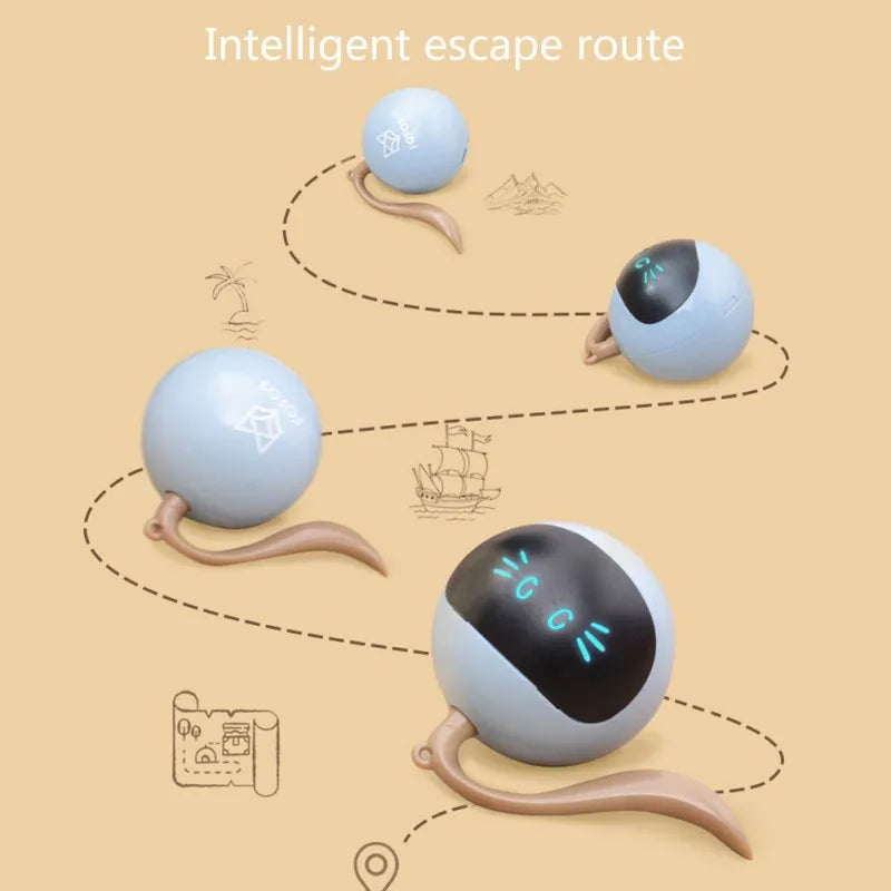 Interactive Cat Toy LED Self Rotating Smart Ball ๐ฑ