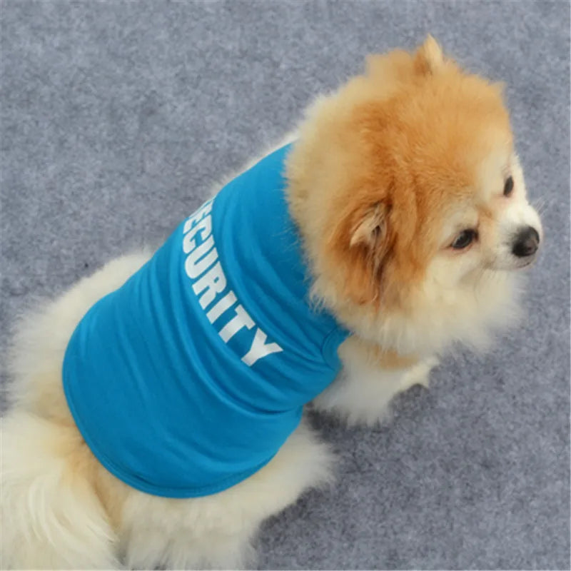 Dog Security Vest - Funny Summer Pet Clothing for Small Dogs