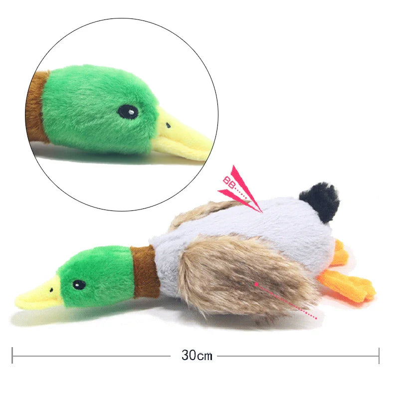 Plush Duck Dog Squeaky Toy ๐ฆ