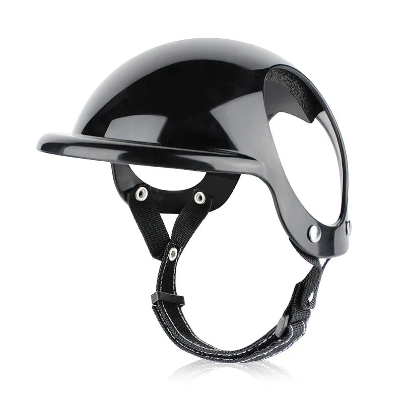 Cool Black Pet Dog Bicycle Safety Hat Adjustable Straps Helmets - Pets - THRIXINE