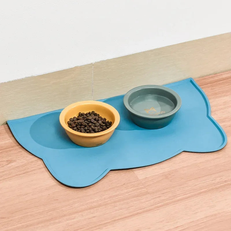 Silicone Pet Feeding Mat – Waterproof & Non - Slip Dog Bowl Mat - WTN Essentials