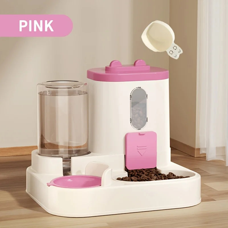 2 in 1 Fully Automatic Pet Food & Water Dispenser - WTN Essentials - pink - 14:200002984#pink