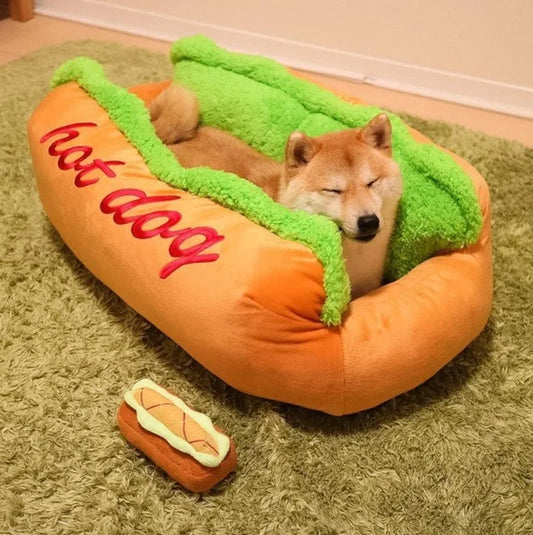 Hot Dog Bun Pet Bed - Cozy Comfort Paradise