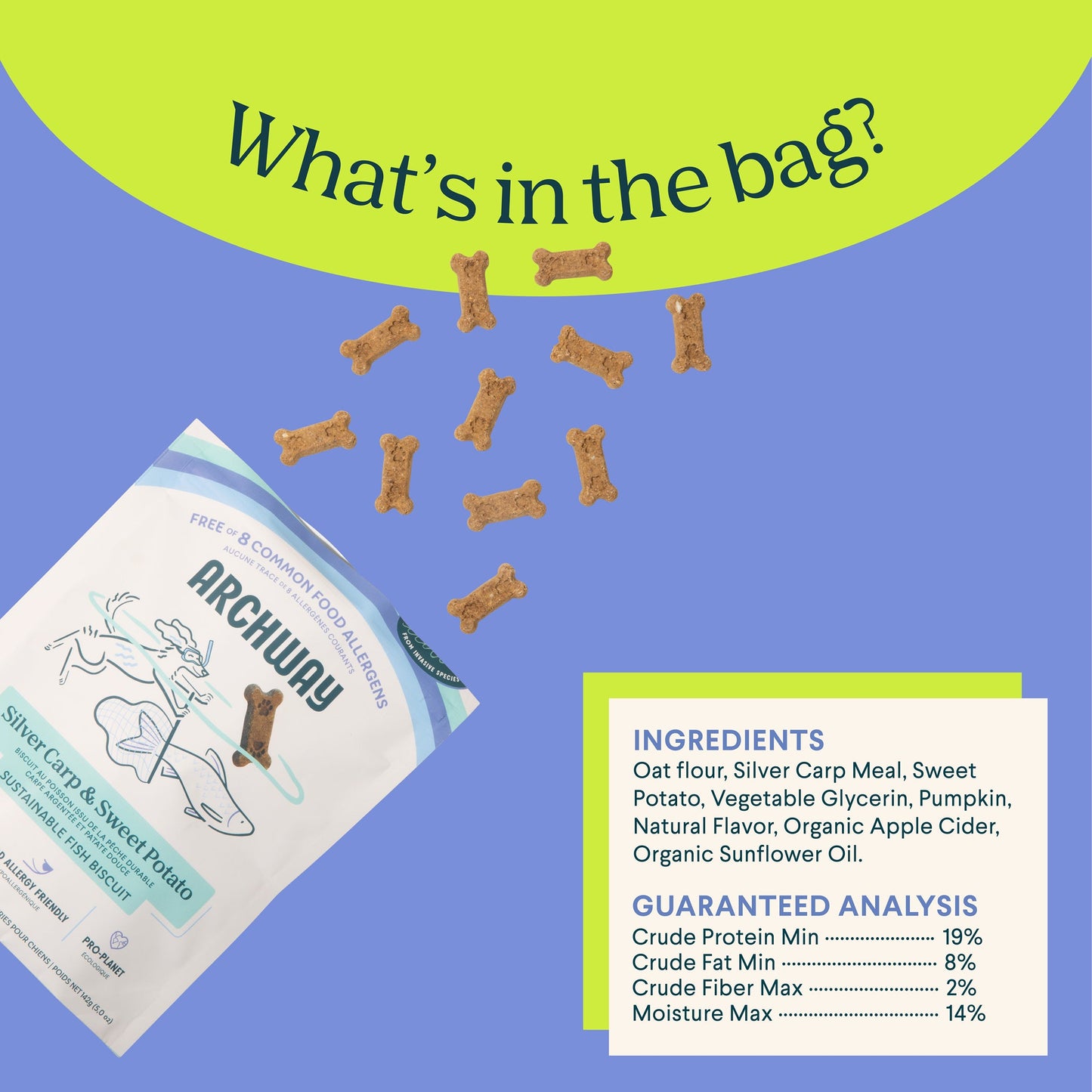 Silver Carp and Sweet Potato - Dog Treats - Arch Pet Food