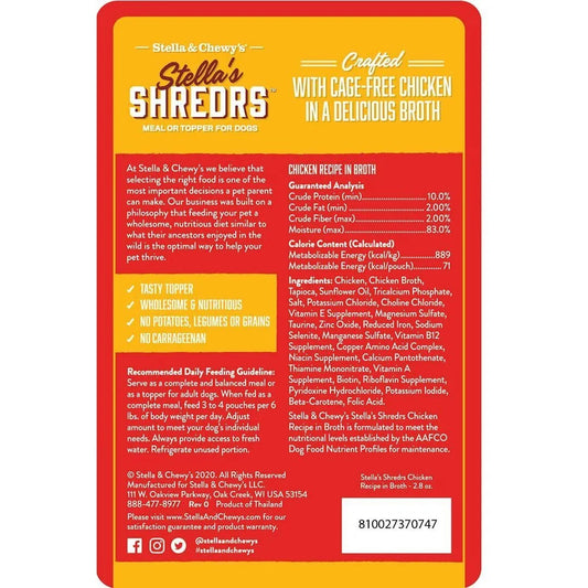 Stella & Chewy’s Shredrs Chicken Dog Food (2.8oz) - Wet Dog Food - The Family Pet
