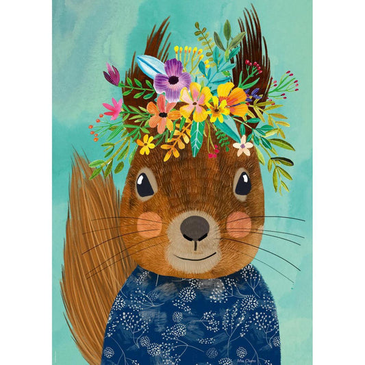 Sweet Squirrel Floral Friends 1000 Piece Jigsaw Puzzle Heye