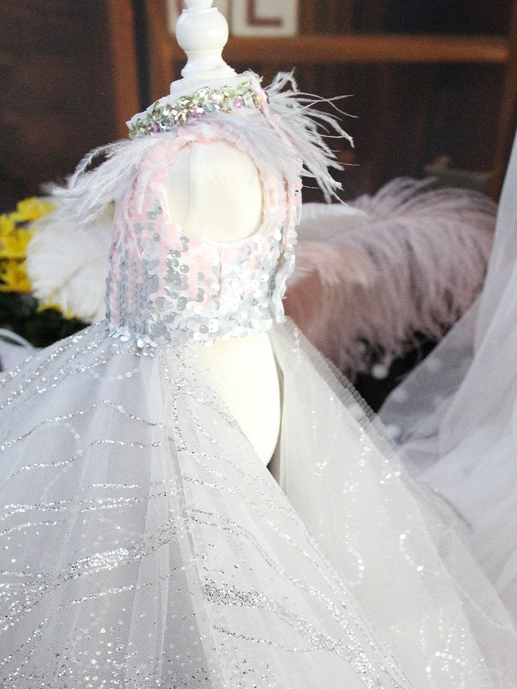 Dog Sequin Princess Queen Gown - Purrfect Pet Kingdom