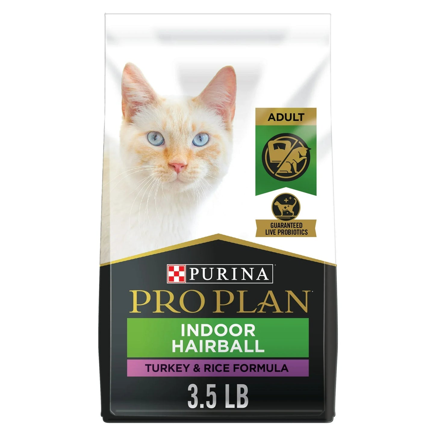 Pro Plan Adult Indoor Turkey & Rice Formula Dry Cat Food (3.5lb)