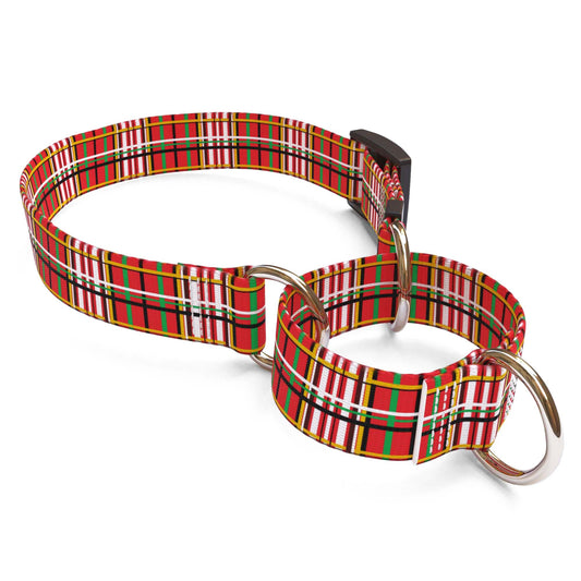 Tartan Red Dog Collar